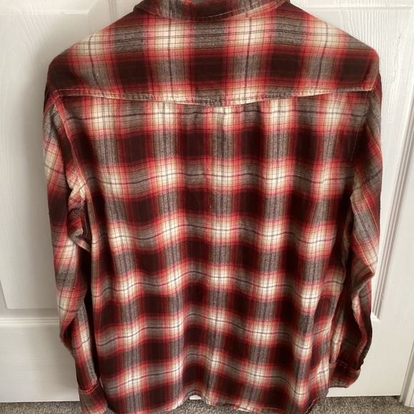 Men’s PAPER DENIM & CLOTH RED COTTON FLANNEL PATTERN SHIRT SIZE XL - Picture 3 of 10